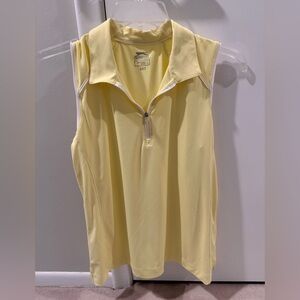 Yellow Sleeveless Women's Golf Top